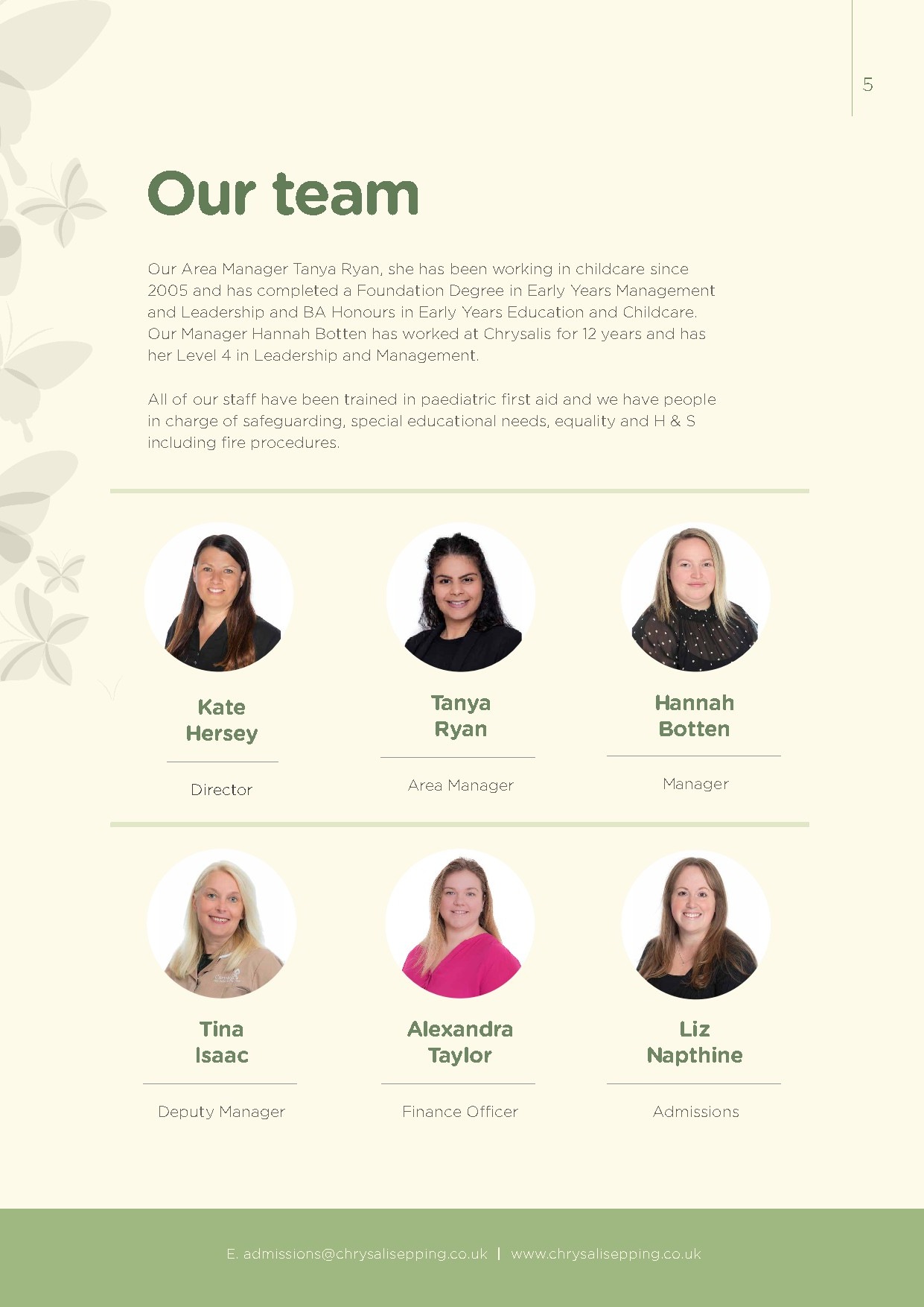 Chrysalis Epping prospectus, page 5 of 26