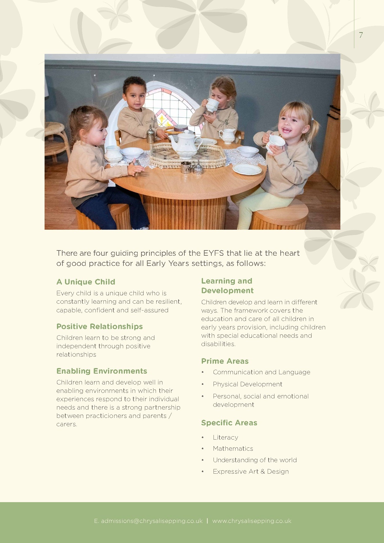 Chrysalis Epping prospectus, page 7 of 26