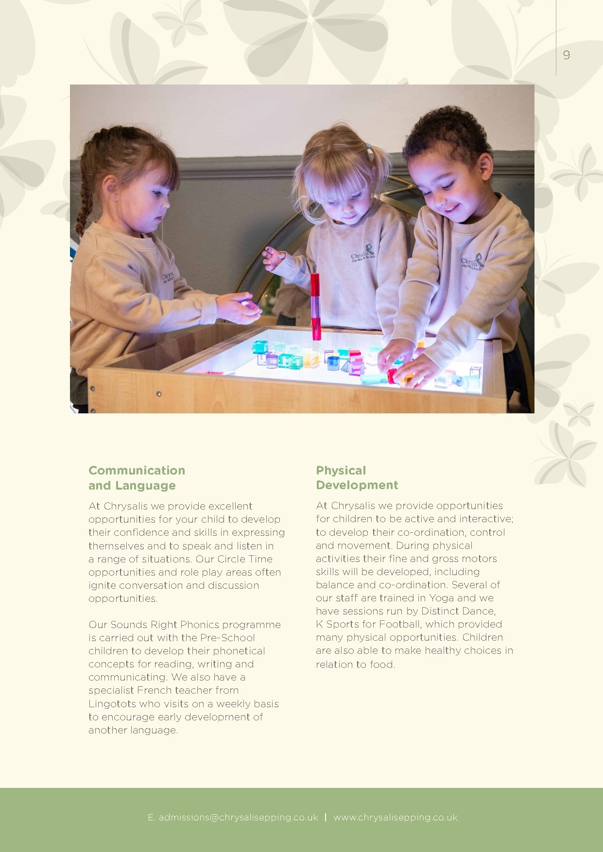 Chrysalis Epping prospectus, page 9 of 26