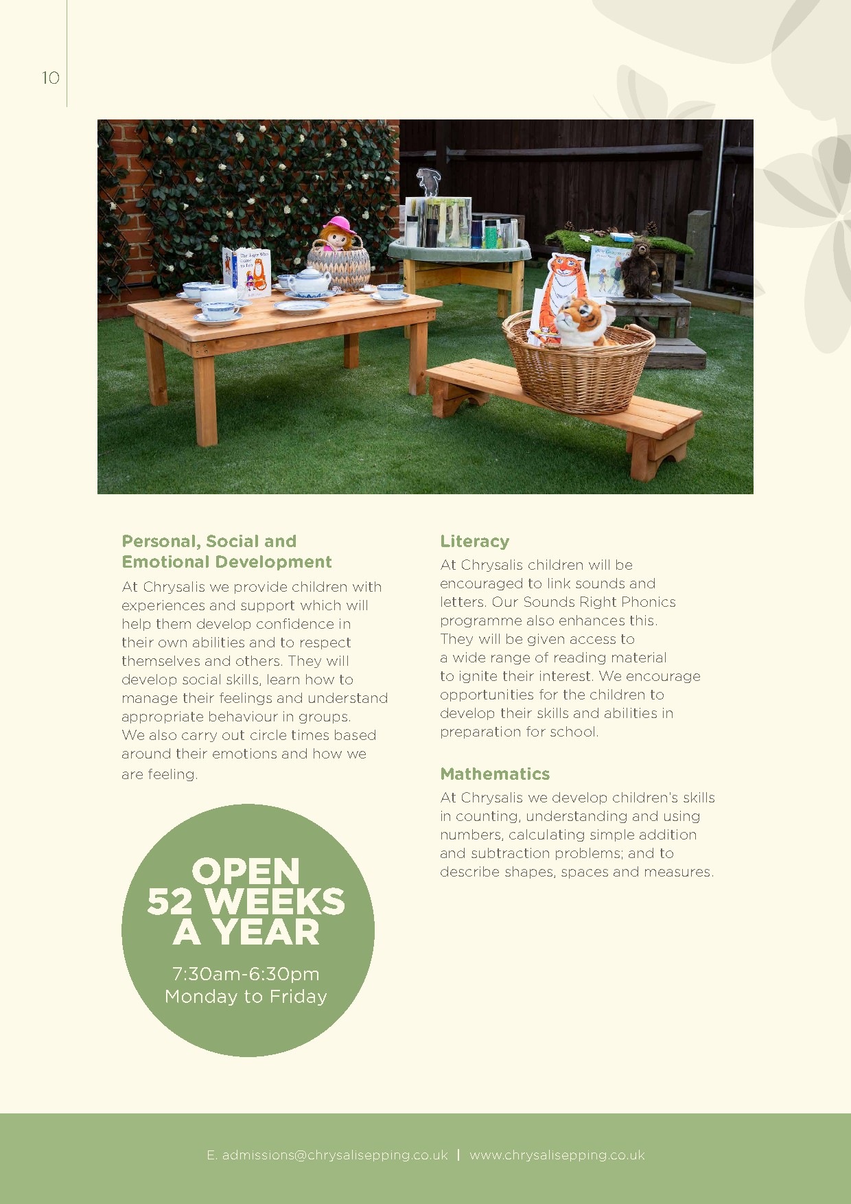 Chrysalis Epping prospectus, page 10 of 26