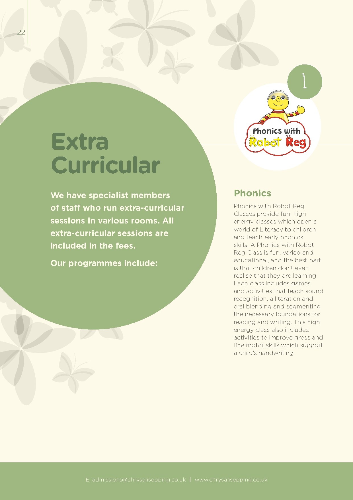 Chrysalis Epping prospectus, page 22 of 26